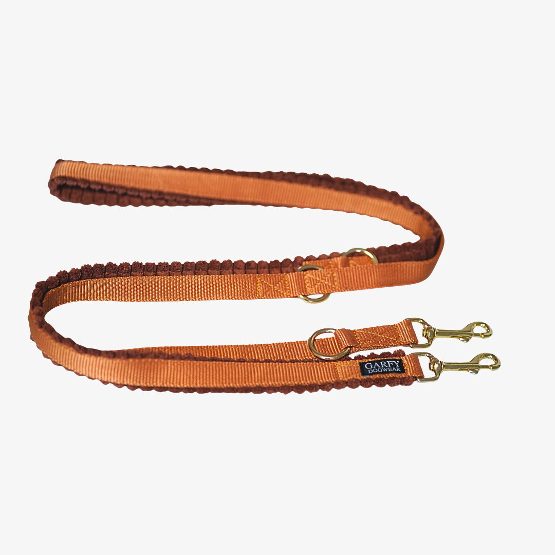 Cord Hundeleine Cognac