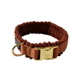 Cord Hundehalsband Cognac