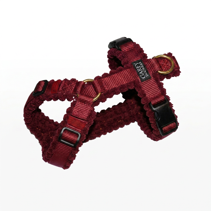 Cord Hundegeschirr Merlot